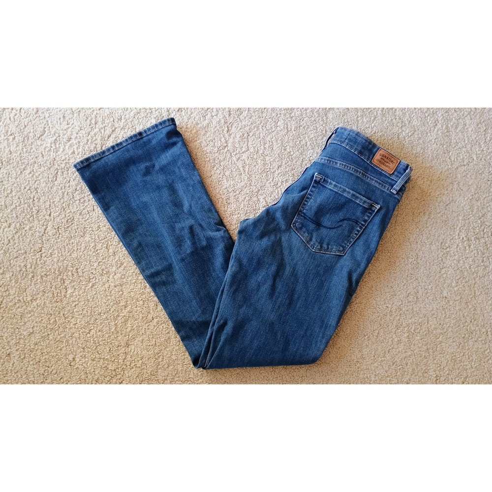Signature by Levi Strauss Womens Mid Rise Bootcut Jeans Blue W26 L32 2M 94364